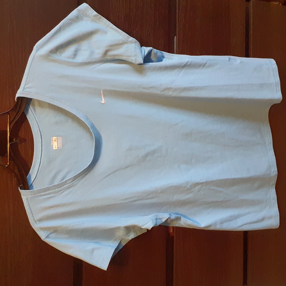 Nike FITDRY Blue Cap Sleeve T-Shirt